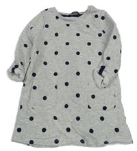 Sivé melírované bodkovaná é teplákové šaty George