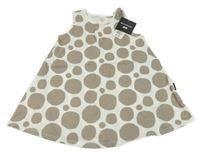 Nové - Biele bodkovaná é bavlnené šaty