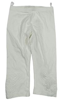 Smotanové capri legíny s krajkovými motýly C&A