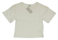Nové - Smotanové crop tričko River Island