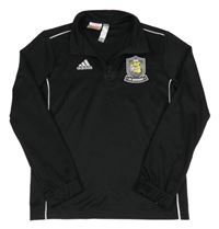 Černá sportovní funkční mikina s potiskem Adidas