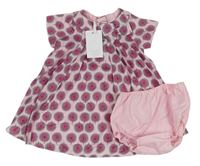2 set - Ružové vzorované plátenné šaty + nohavice Jasper Conran