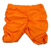 Neónově oranžové elastické kraťasy