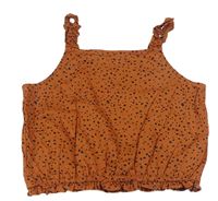 Hnedý ľahký vzorovaný crop top H&M