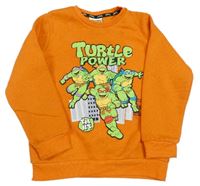 Oranžová mikina s želvami Ninja Primark