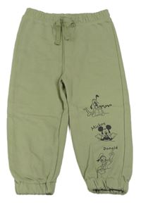 Khaki tepláky s Mickeym Primark