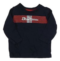 Tmavomodré triko s logem Ben Sherman