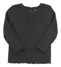 Tmavosivé rebrované tričko zn. Primark