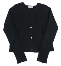 Čierny ľahký rebrovaný crop prepínaci sveter zn. Primark