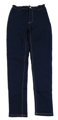 Tmavomodré skinny rifle 