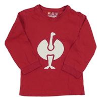 Malinové triko s logem Engelbert Strauss