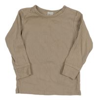 Béžové žebrované triko H&M