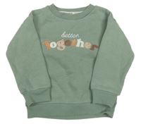 Khaki mikina s nápisom Primark