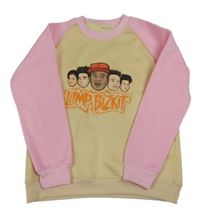 Béžovo-ružová mikina s potlačou