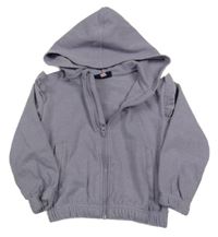 Fialová prepínaci mikina s volánikmi a kapucňou