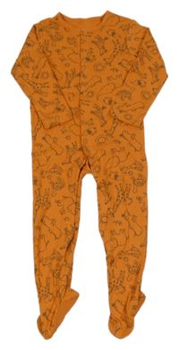 Oranžový overal se zvířaty Nutmeg
