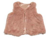 Ružová kožušinová podštiá vesta Pep&Co