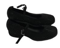 Nové - černé sametové lodičky s kamienkami Tu vel. 32