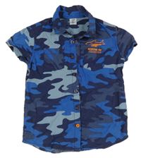 Tmavomodrá army košeľa so žralokom Kiki&Koko
