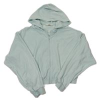 Mintová froté crop propínací mikina s kapucí H&M