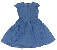 Modré šaty riflového vzhledu s vreckom zn. Next