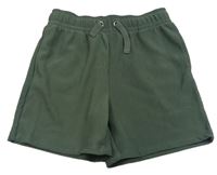 Khaki rebrované teplákové kraťasy River Island