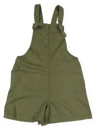 Khaki kraťasový laclový overal H&M