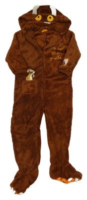 Hnědá plyšová kombinéza s kapucí - The Gruffalo Mothercare