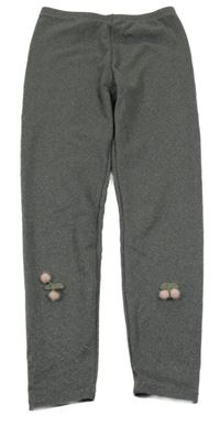 Sivé legíny s třešněmi Shein