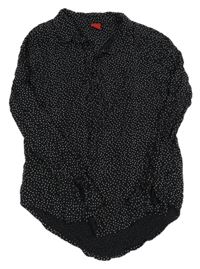 Černo-bílá vzorovaná lehká halenka S. Oliver