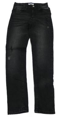 Tmavošedé slim rifle s prošoupáním Kiabi 