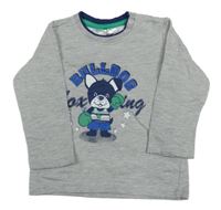 Sivá mikina s psíkom a nápismi Ergee