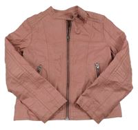 Staroružová koženková podšitá bunda C&A