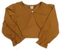 Hnedé rebrované bolerko