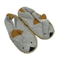 Šedé melírované espadrilky s čumáky vel. 18/19