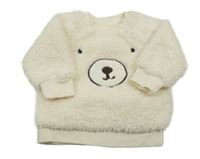 Smotanová chlpatá mikina s ňufáčikom  Mothercare