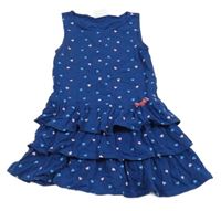 Modré šaty so srdiečkami Alive