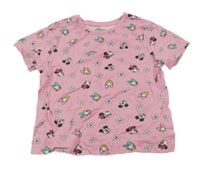 Ružové kvetované tričko s Minnie a Daisy Primark