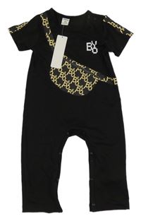 Nové - Čierny overal s potlačou Shein