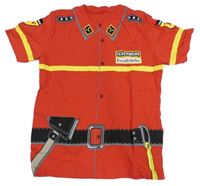 Červeno-černé tričko - hasič