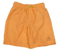 Neonově oranžové plážové kraťasy s potiskem Primark