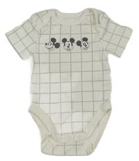Bielo-modré kockované body s Mickeym C&A