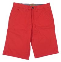 Červené plátěné chino kraťasy C&A