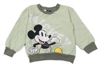 Svetlozelená mikina s Mickeym Disney