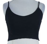 Dámský černý žebrovaný crop top Collusion 