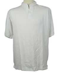 Pánske biele tričko s gombíky Zara