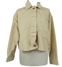 Dámská béžová manšestrová crop bunda Topshop 