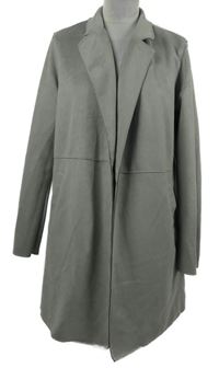 Dámsky sivý semišový kabátový cardigán New Look