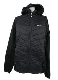 Pánská černá outdoorová šusťákovo/tepláková bunda s kapucí Regatta