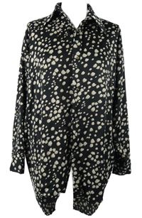 Dámská černo-béžová vzorovaná halenková tunika River Island 